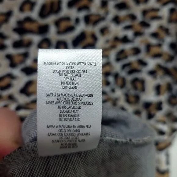 Lord & Taylor Design Lab Leopard Print Mock Neck Sheath Dress - Picture 9 of 10